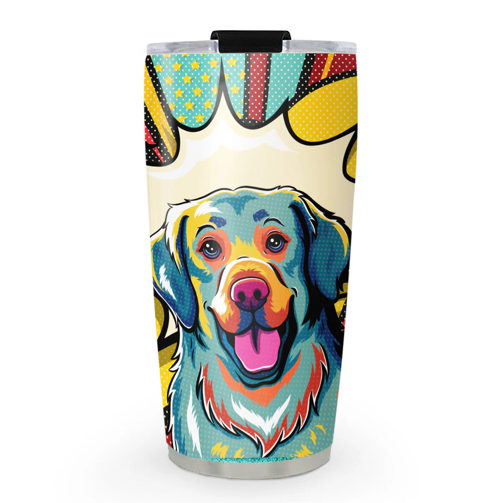 Golden Retriever Pop Art 1 - Tumbler
