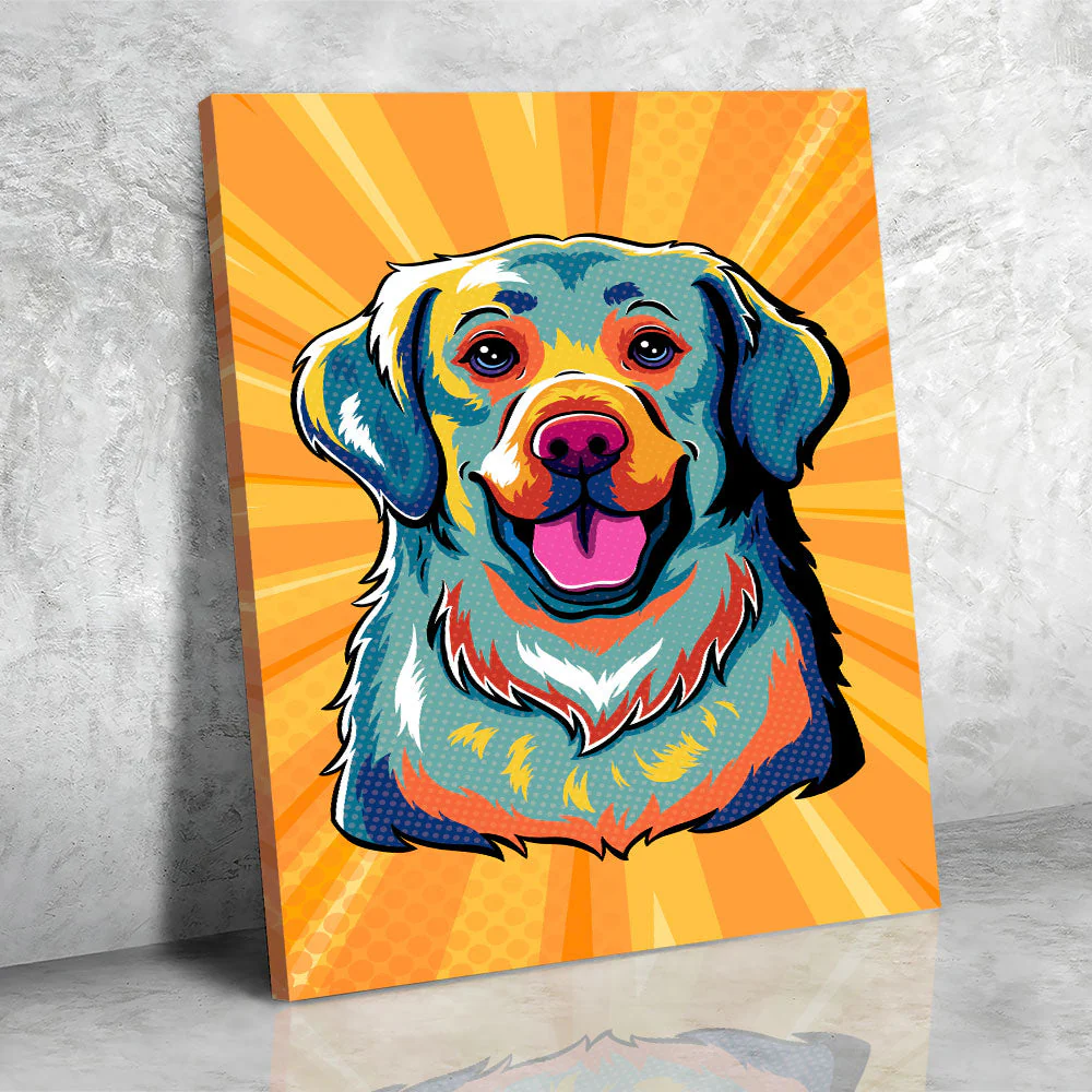 Golden Retriever Pop Art - Canvas Print - Image 2