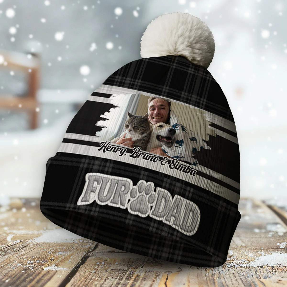 Good Days With Them Photo - Personalized Custom 3D Effect Bobble Beanie Hat