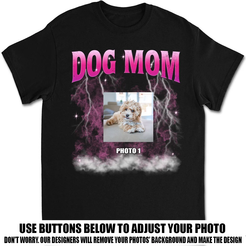 Gradient Dog Mom - Personalized Custom Unisex T-Shirt - Image 6