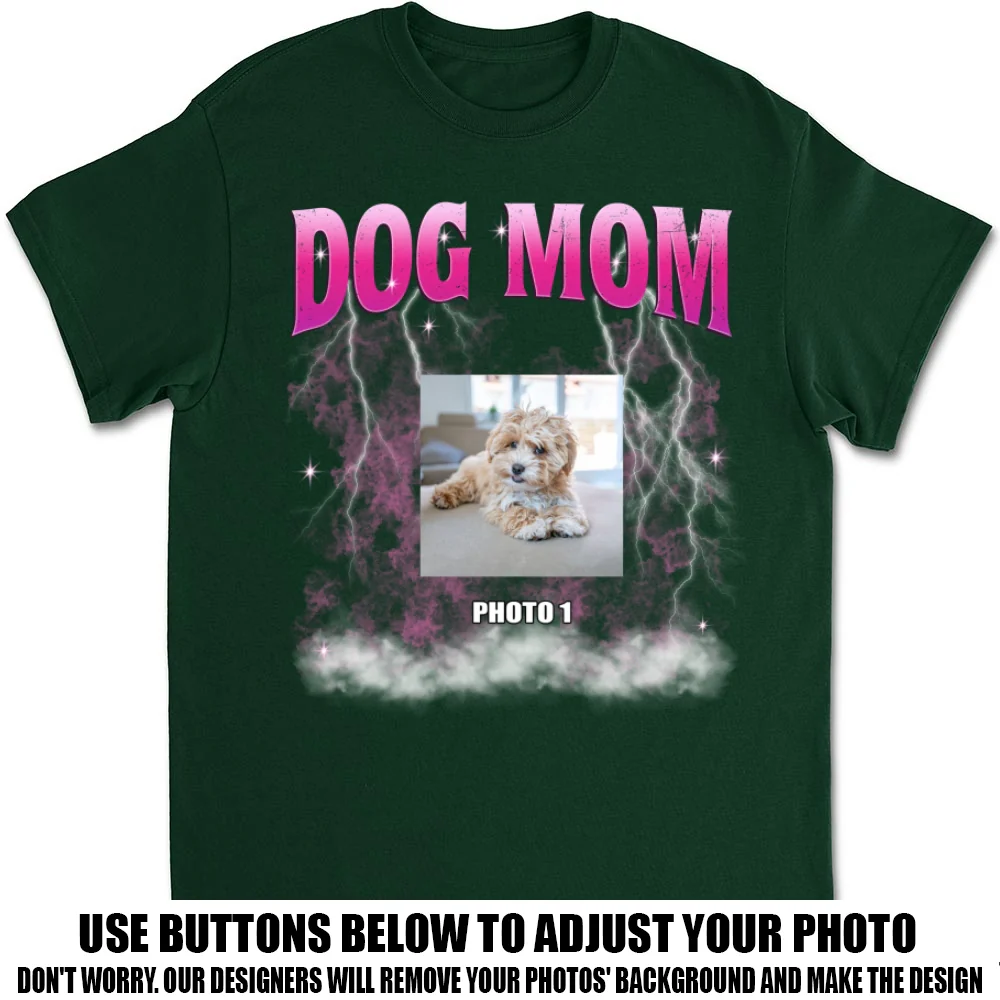 Gradient Dog Mom - Personalized Custom Unisex T-Shirt - Image 8