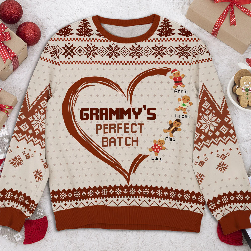 Grandma Perfect Kids - Personalized Custom All-Over-Print Sweatshirt - Image 4