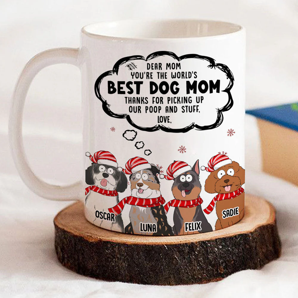 Grateful To Dog Mom - Personalized Custom Coffee Mug - Image 2