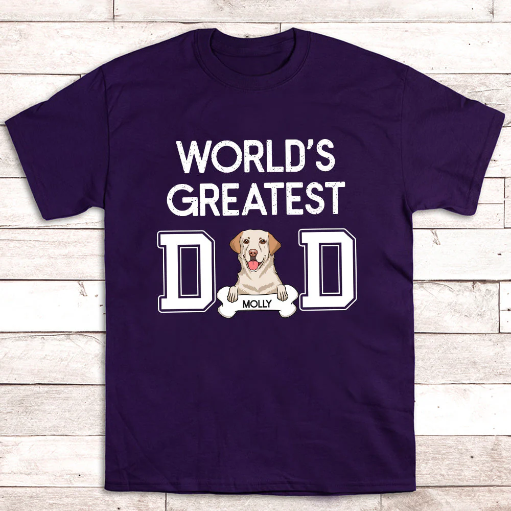 Greatest Dad Peeking - Personalized Custom Unisex T-shirt - Image 5