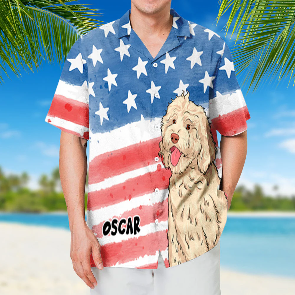 Greatest Dog Dad - Personalized Custom Hawaiian Shirt - Image 3
