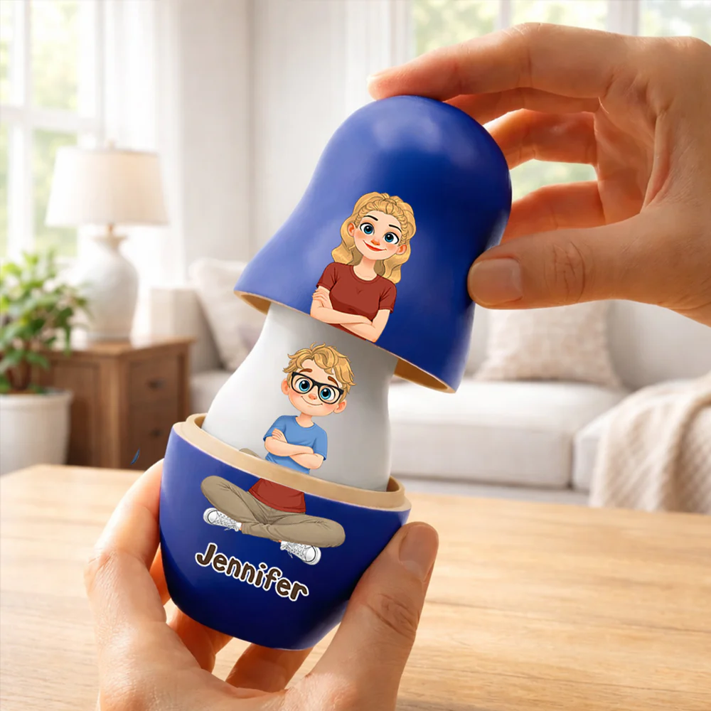 Growing Lovely Family - Personalized Custom Nesting Doll - Image 2