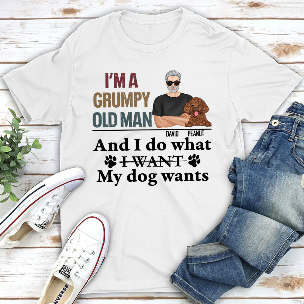 Grumpy Old Man 2 - Personalized Custom Unisex T-shirt - Image 2