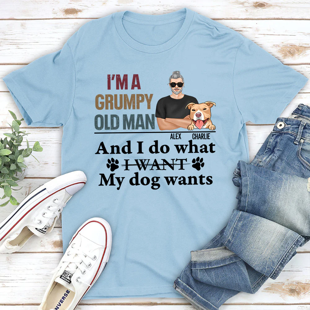 Grumpy Old Man 2 - Personalized Custom Unisex T-shirt - Image 4