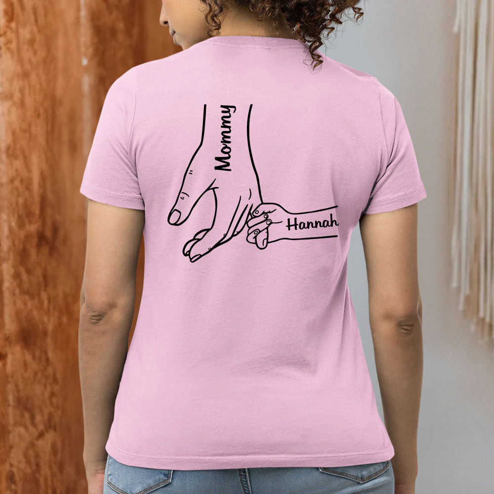 Hand In Hand - Personalized Custom Women's T-shirt - Image 2