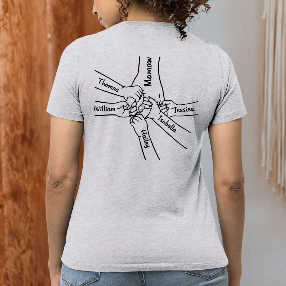 Hand In Hand - Personalized Custom Women's T-shirt - Image 3