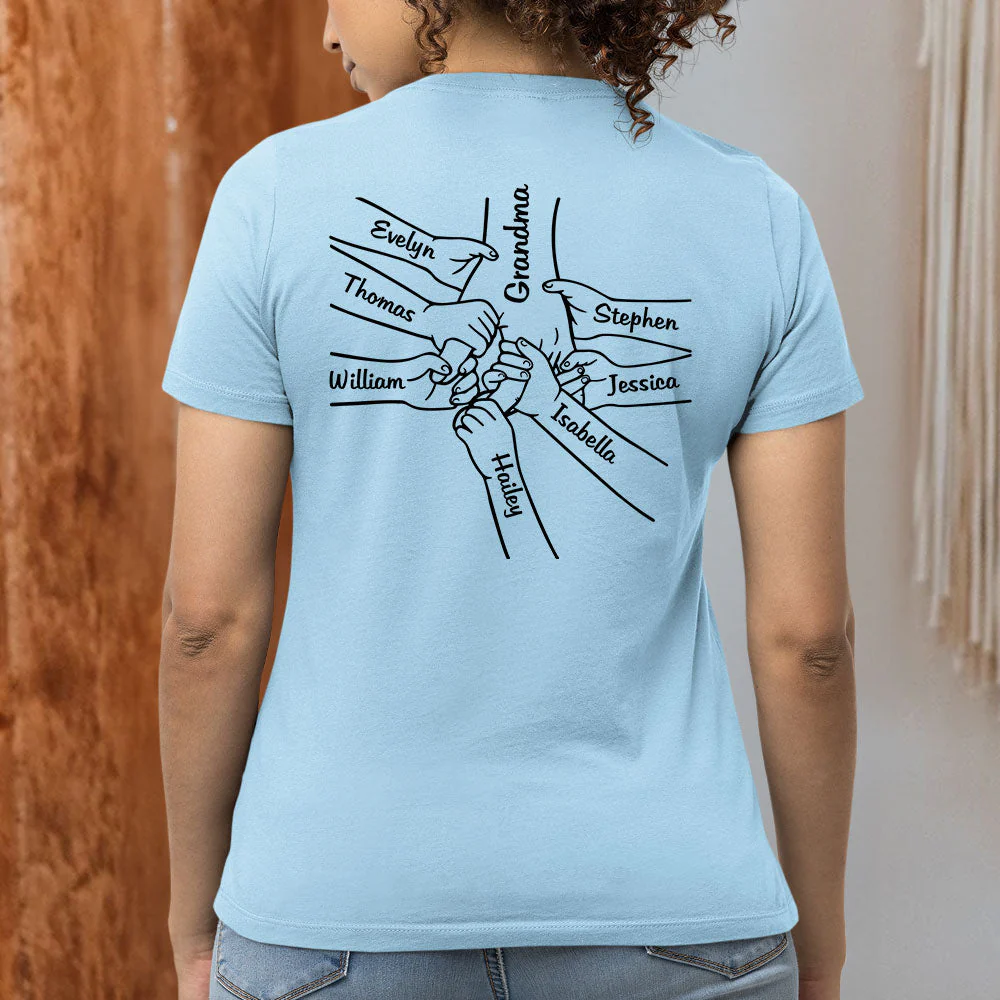 Hand In Hand - Personalized Custom Women's T-shirt - Image 4