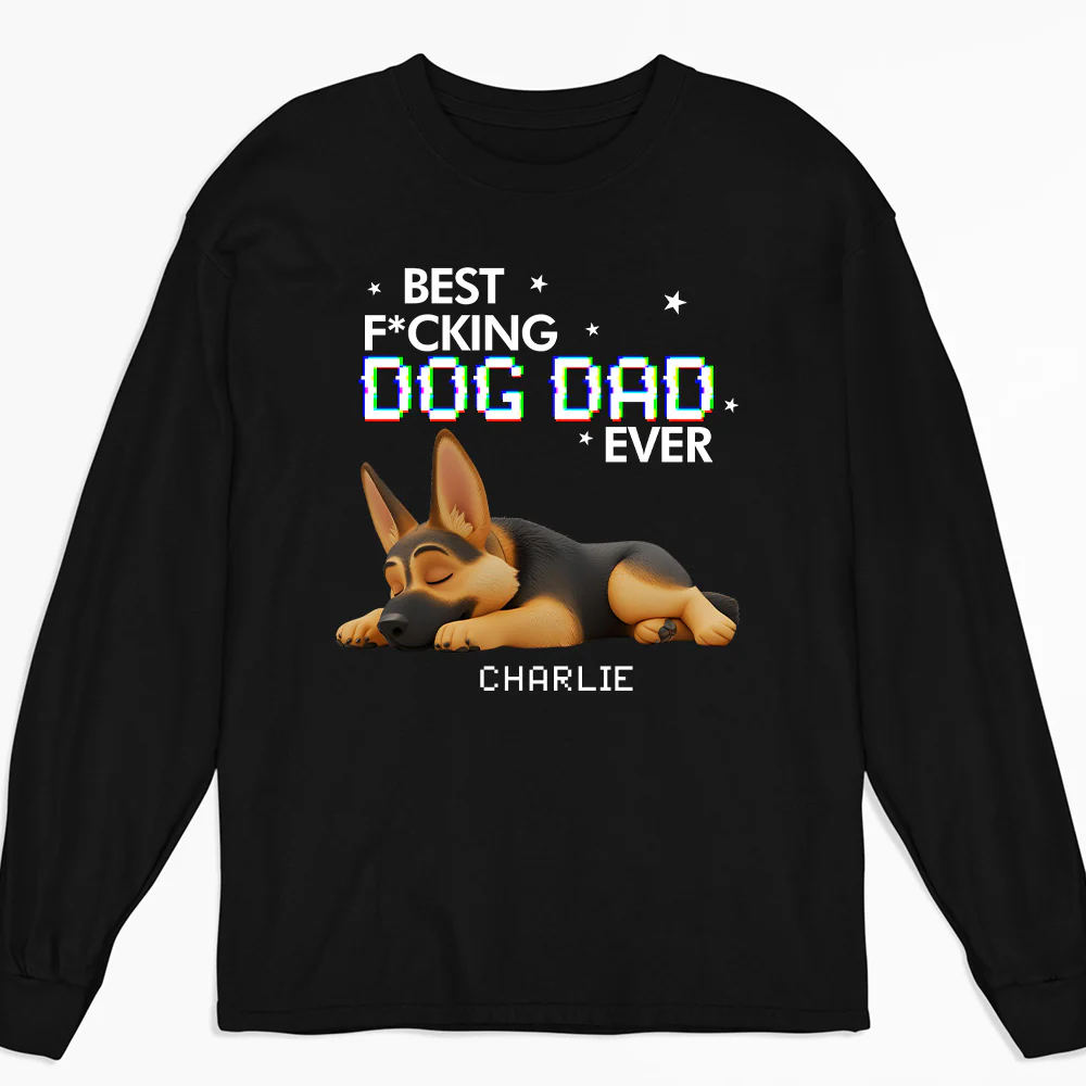Handsome Dad Ever - Personalized Custom Long Sleeve T-Shirt