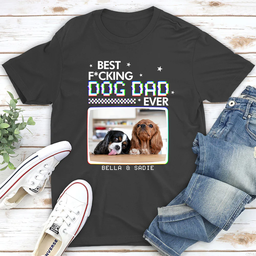 Handsome Dad Ever Photo - Personalized Custom Unisex T-Shirt