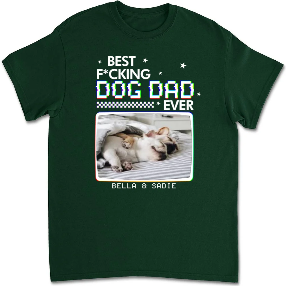 Handsome Dad Ever Photo - Personalized Custom Unisex T-Shirt - Image 6
