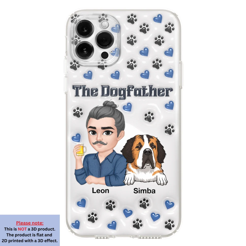 Handsome Dog Dad - Personalized Custom 3D Inflated Effect Phone Case - Image 11