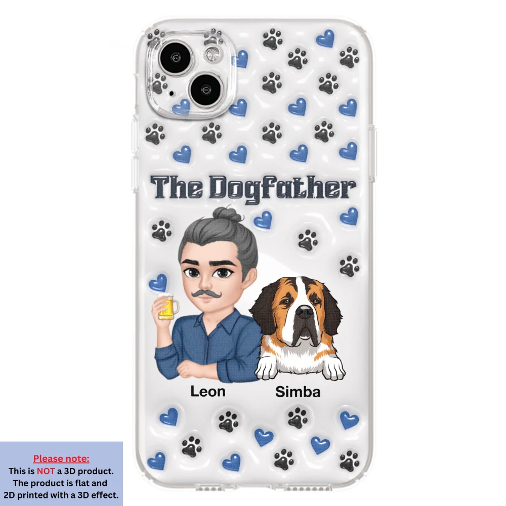 Handsome Dog Dad - Personalized Custom 3D Inflated Effect Phone Case - Image 12