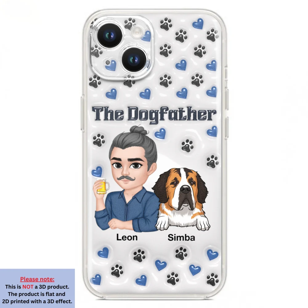 Handsome Dog Dad - Personalized Custom 3D Inflated Effect Phone Case - Image 15