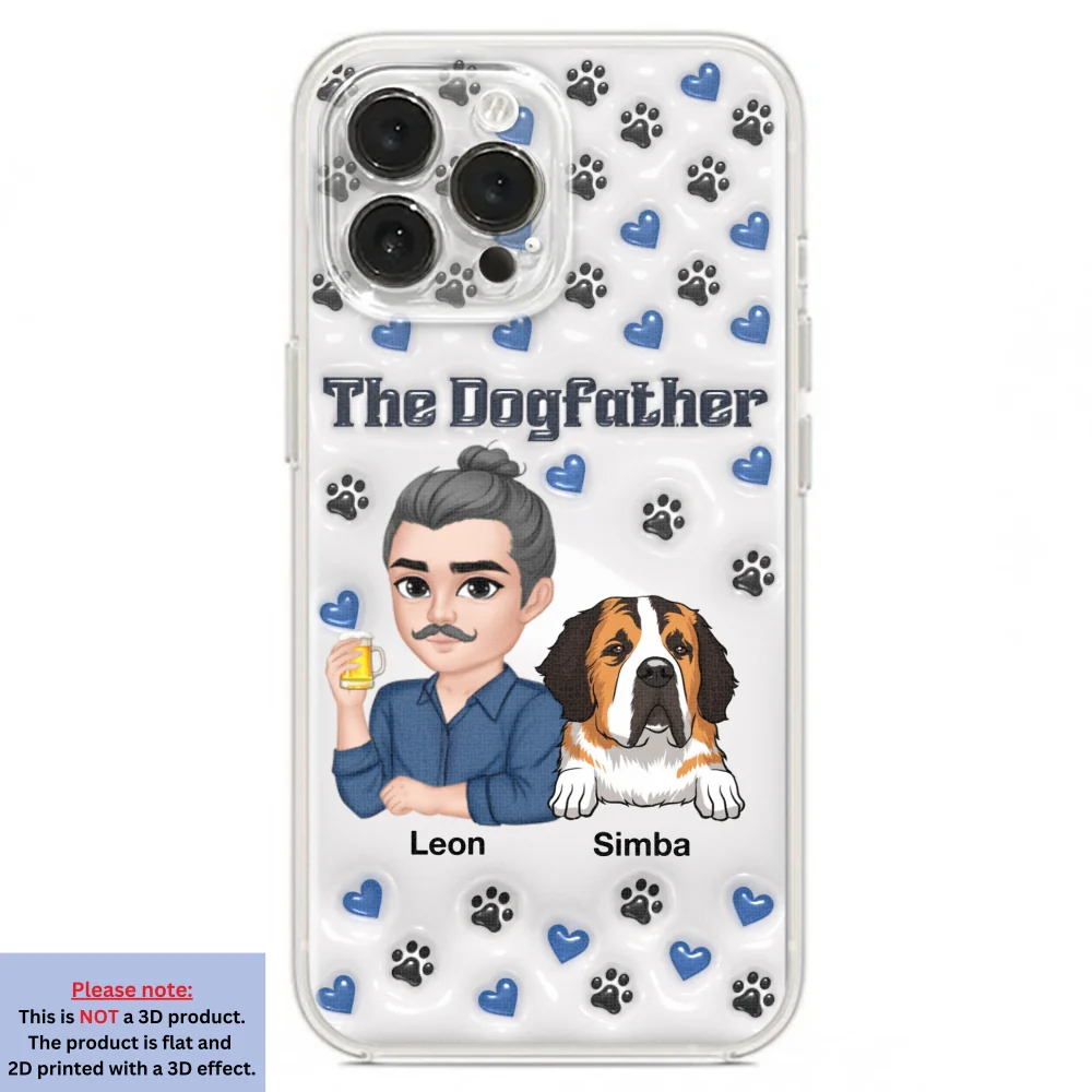Handsome Dog Dad - Personalized Custom 3D Inflated Effect Phone Case - Image 18