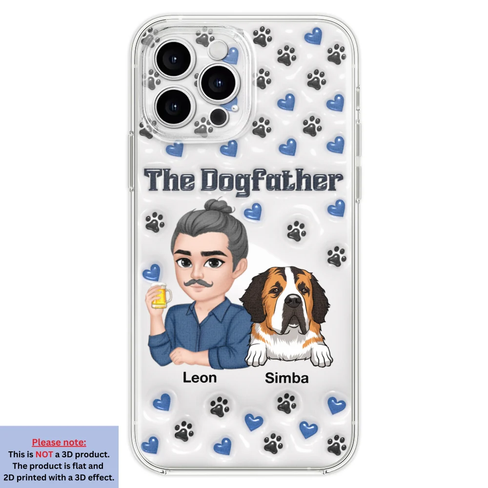 Handsome Dog Dad - Personalized Custom 3D Inflated Effect Phone Case - Image 20