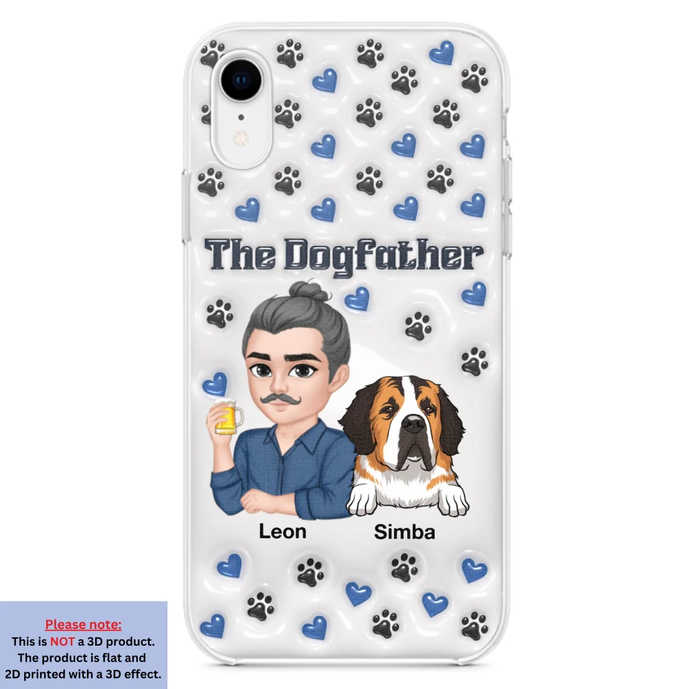 Handsome Dog Dad - Personalized Custom 3D Inflated Effect Phone Case - Image 21
