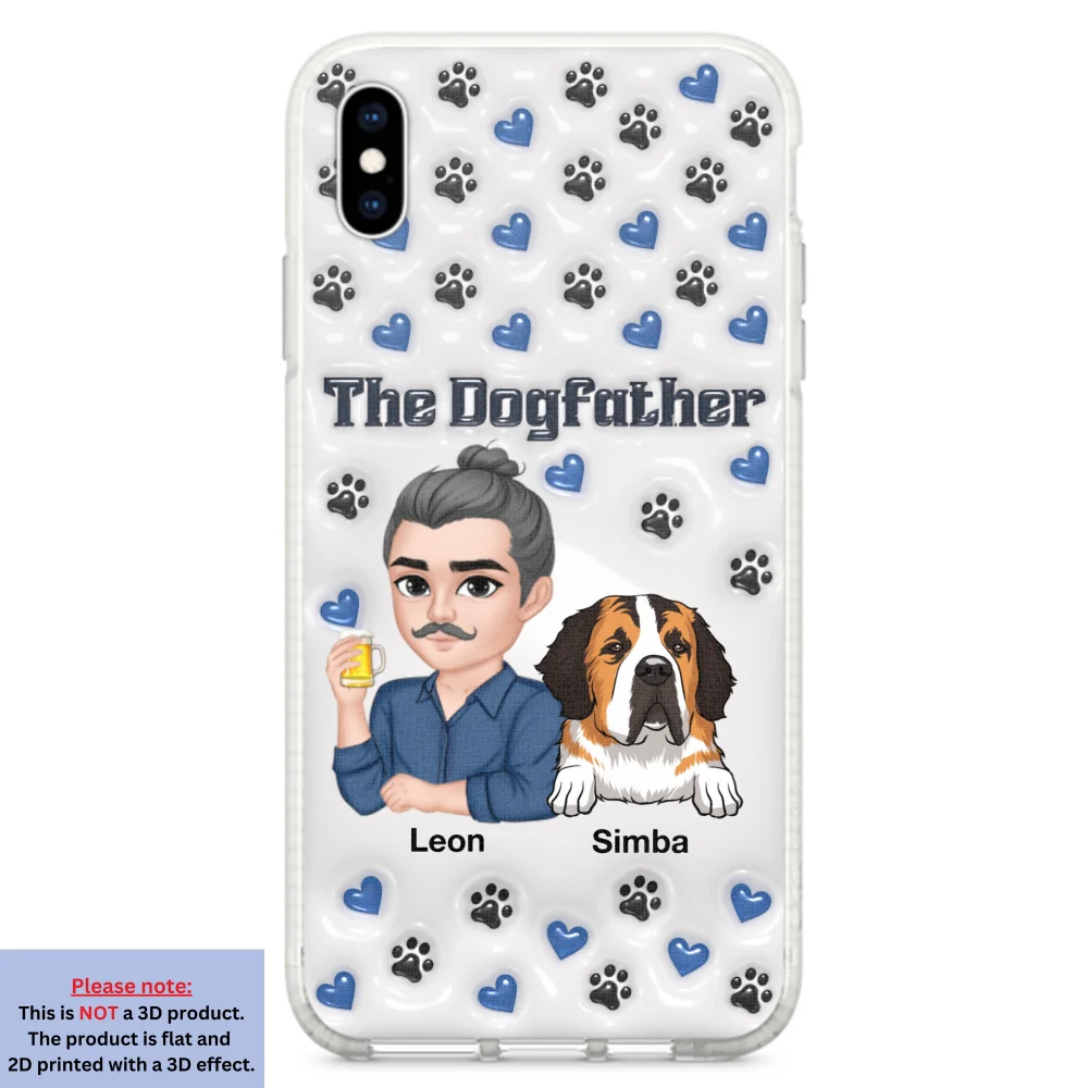 Handsome Dog Dad - Personalized Custom 3D Inflated Effect Phone Case - Image 22