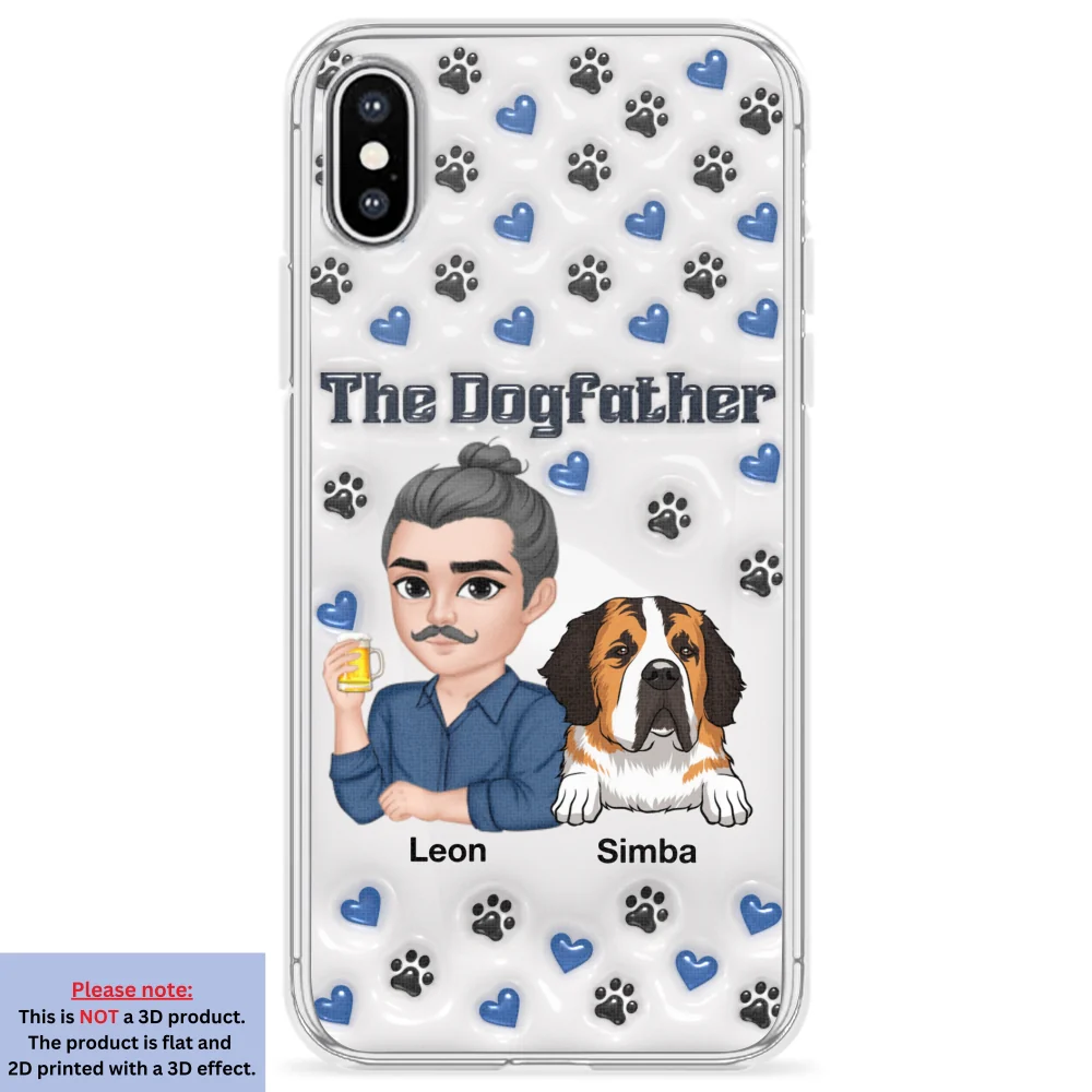 Handsome Dog Dad - Personalized Custom 3D Inflated Effect Phone Case - Image 23