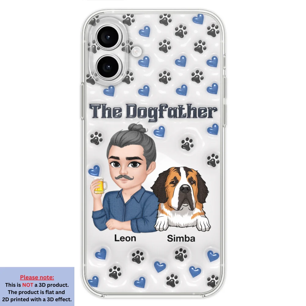 Handsome Dog Dad - Personalized Custom 3D Inflated Effect Phone Case - Image 24