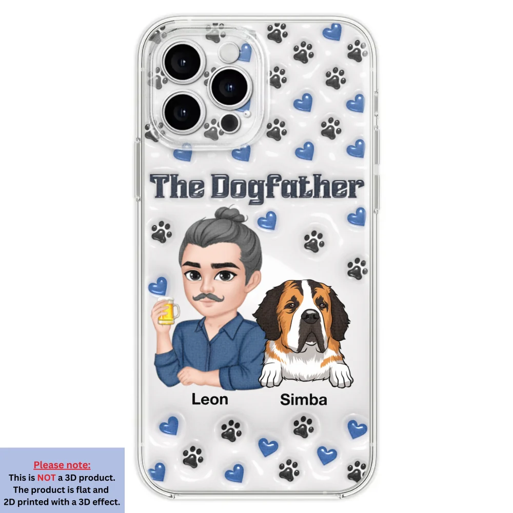 Handsome Dog Dad - Personalized Custom 3D Inflated Effect Phone Case - Image 25