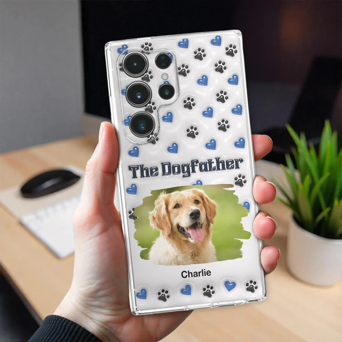 Handsome Dog Dad - Personalized Custom 3D Inflated Effect Phone Case - Image 26
