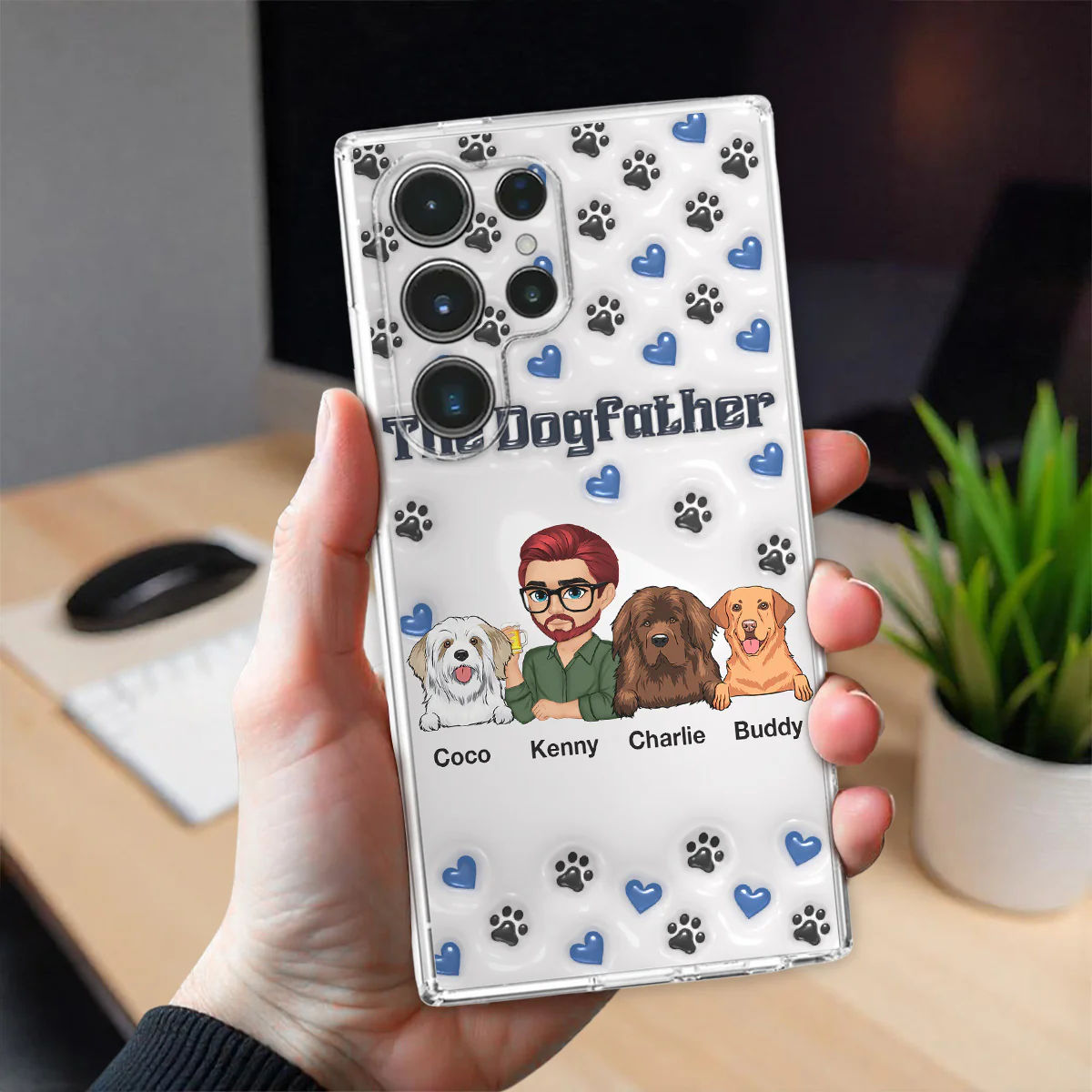 Handsome Dog Dad - Personalized Custom 3D Inflated Effect Phone Case - Image 27