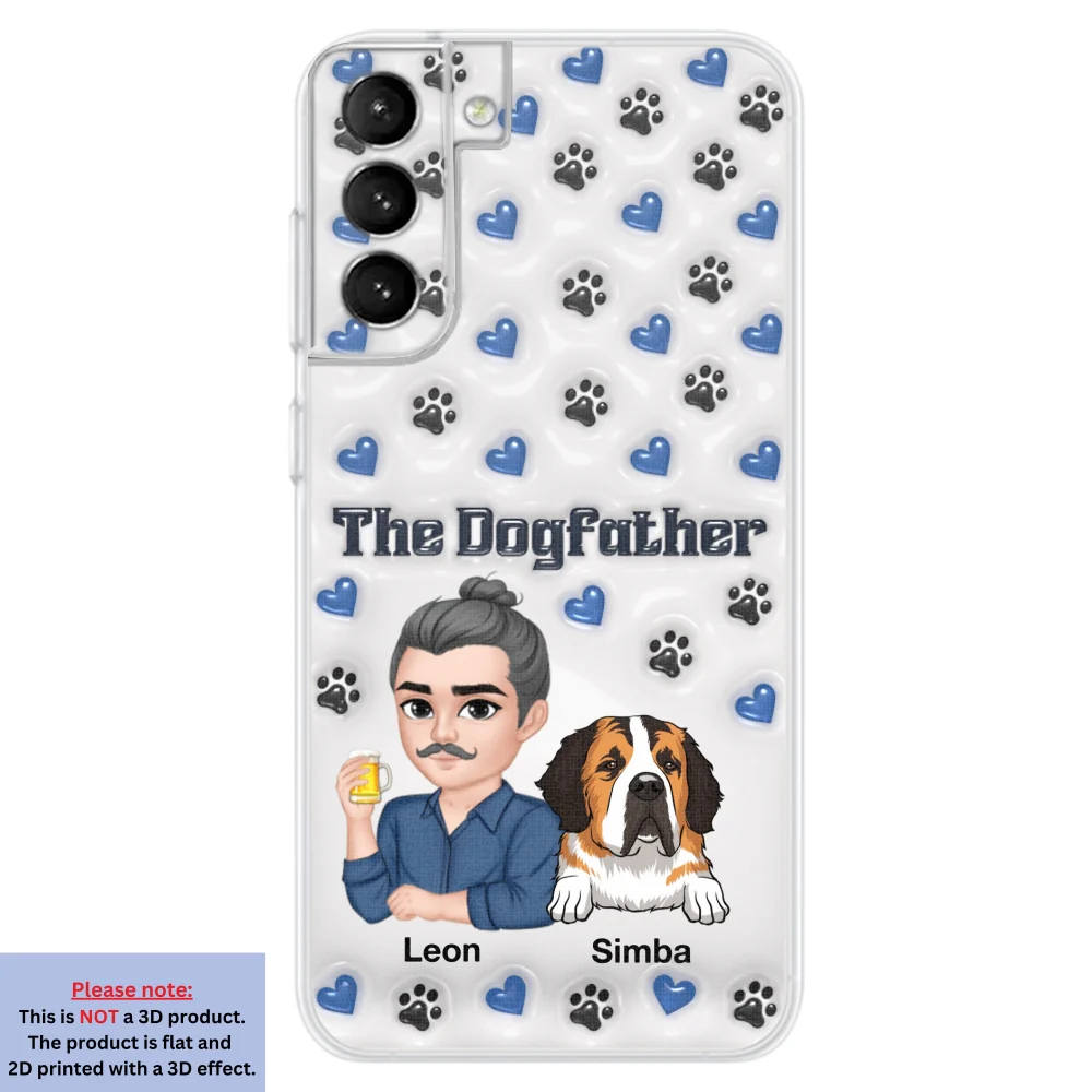 Handsome Dog Dad - Personalized Custom 3D Inflated Effect Phone Case - Image 28