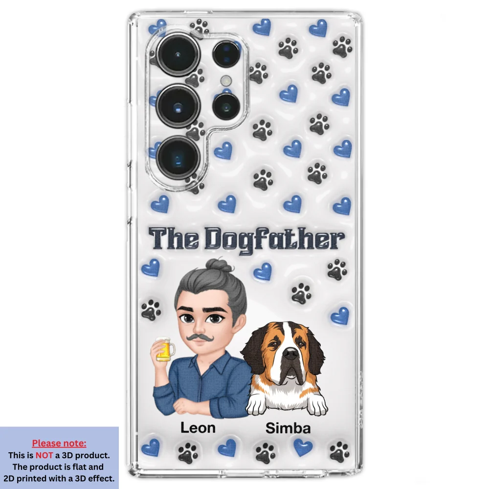 Handsome Dog Dad - Personalized Custom 3D Inflated Effect Phone Case - Image 29