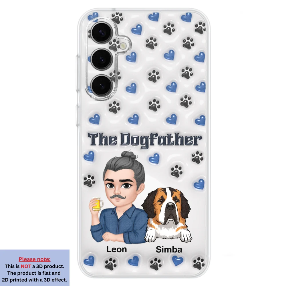 Handsome Dog Dad - Personalized Custom 3D Inflated Effect Phone Case - Image 30