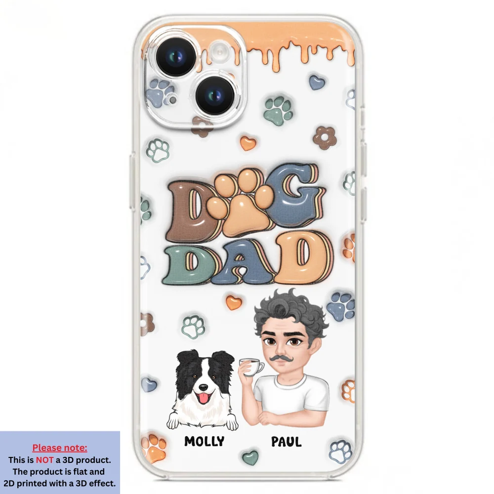 Handsome Dog Dad - Personalized Custom 3D Inflated Effect Phone Case - Image 15