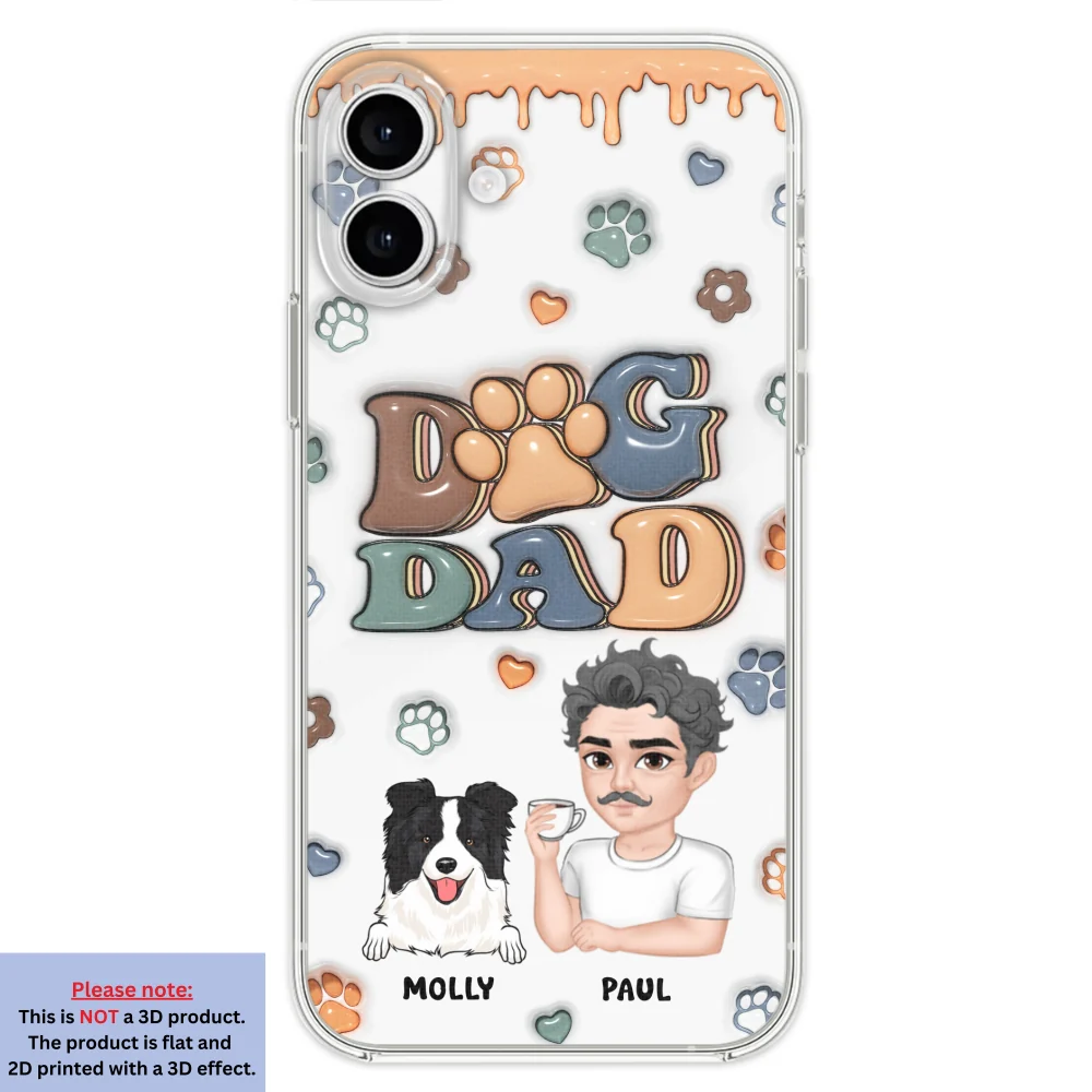Handsome Dog Dad - Personalized Custom 3D Inflated Effect Phone Case - Image 24