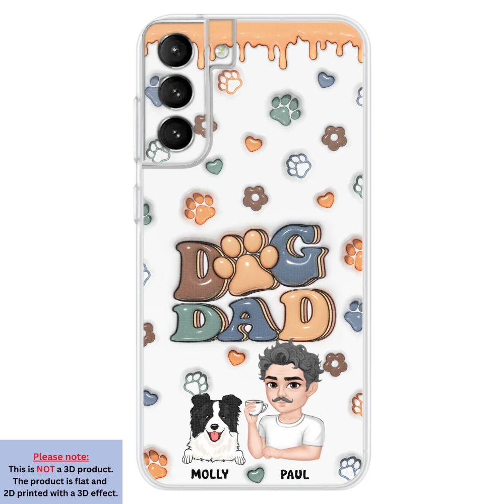 Handsome Dog Dad - Personalized Custom 3D Inflated Effect Phone Case - Image 27