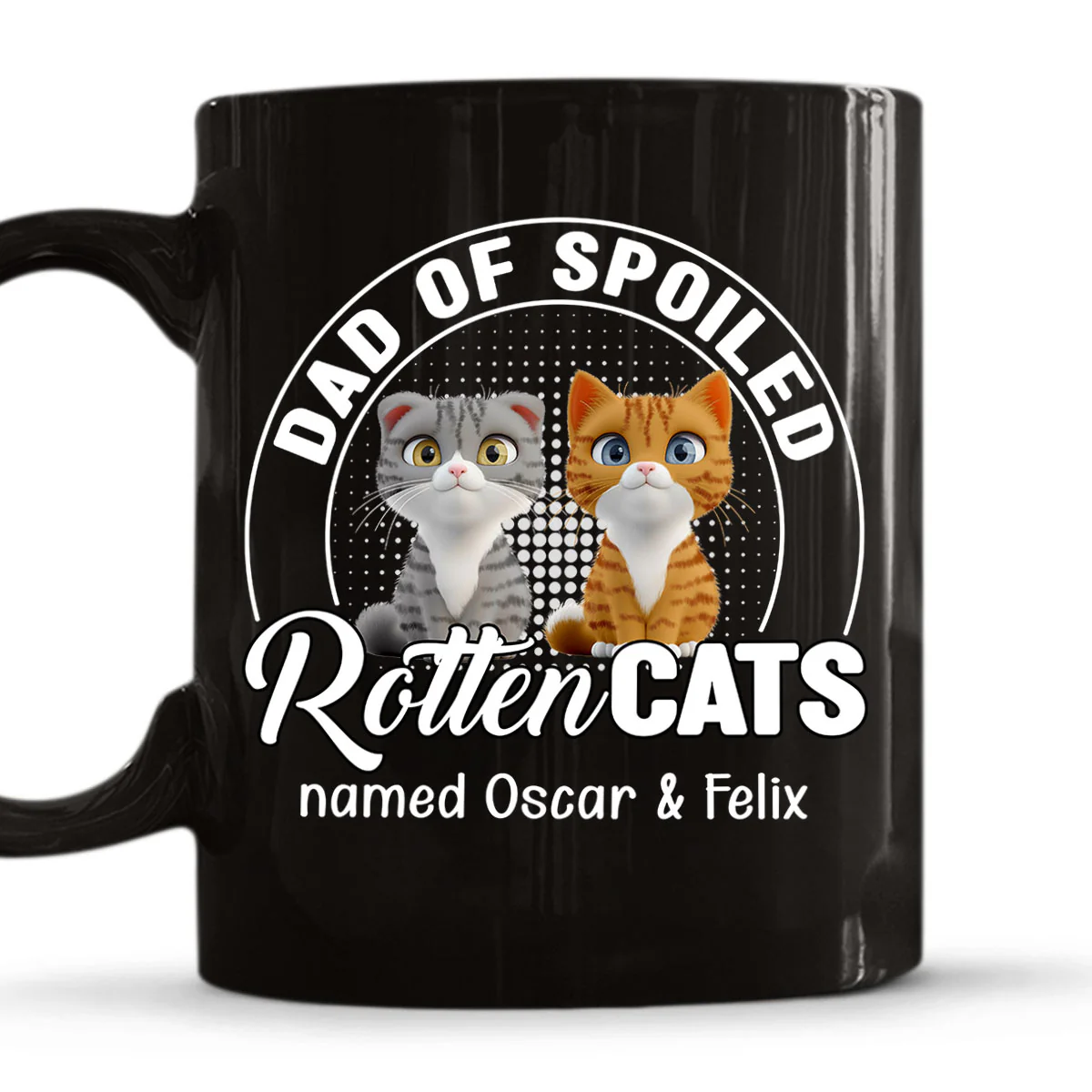 Handsome Spoiled Rotten Cat - Personalized Custom Coffee Mug