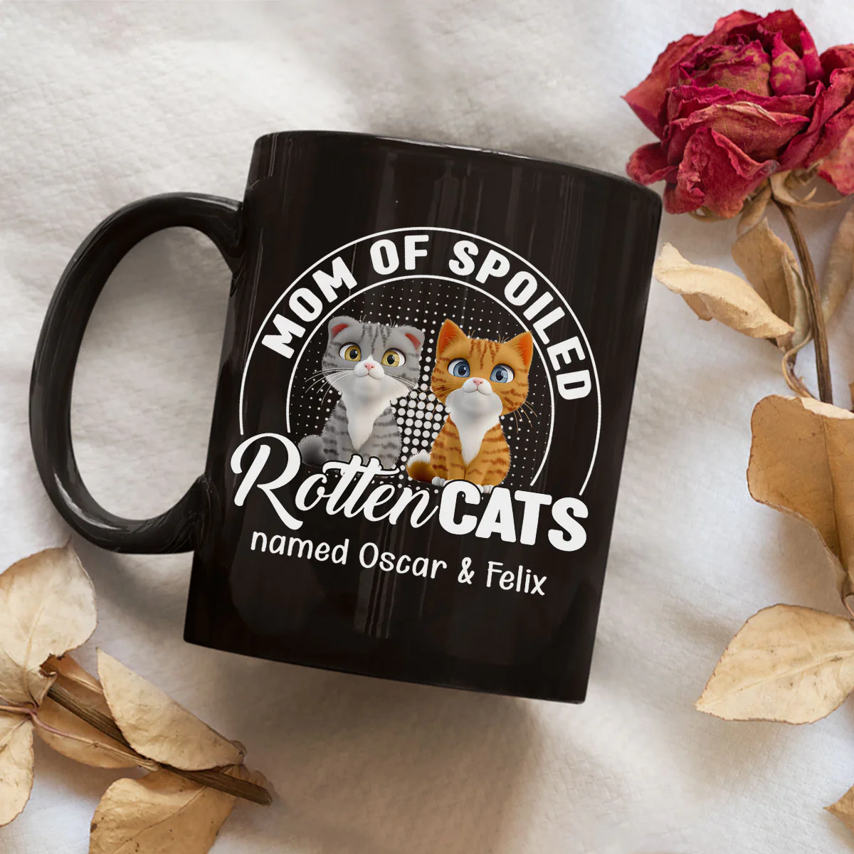 Handsome Spoiled Rotten Cat - Personalized Custom Coffee Mug - Image 4