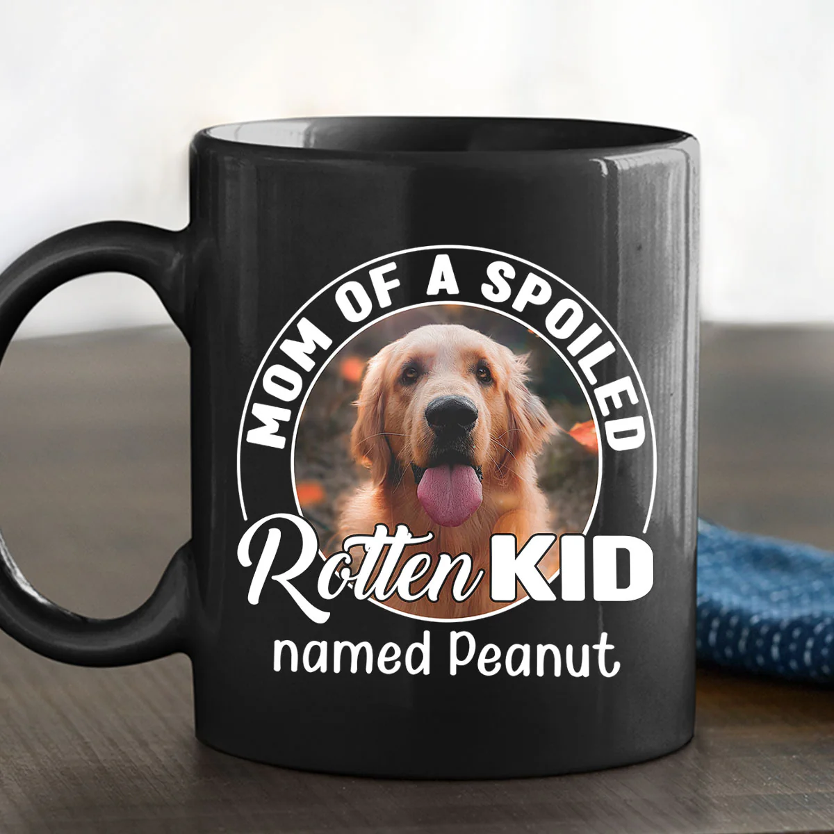 Handsome Spoiled Rotten Pet Photo - Personalized Custom Coffee Mug - Image 2