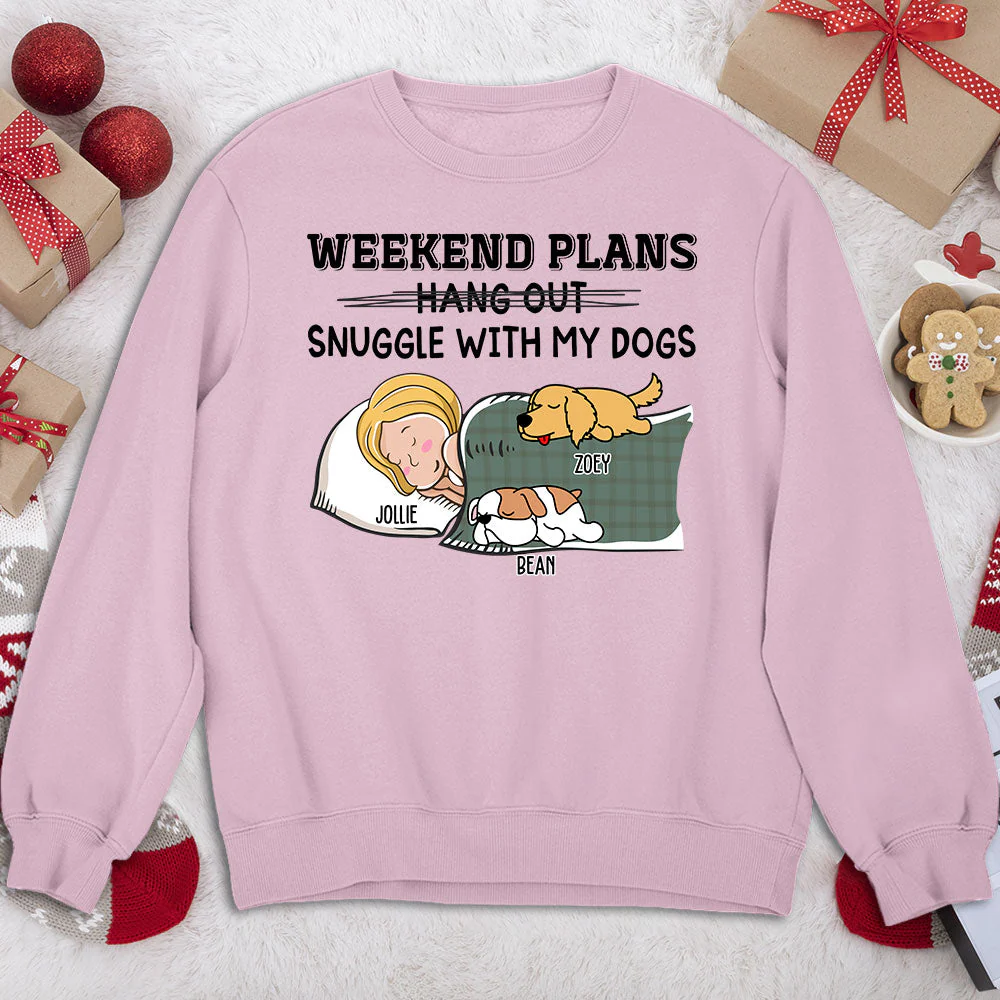 Hang Out Or Snuggle - Personalized Custom Sweatshirt - Image 3
