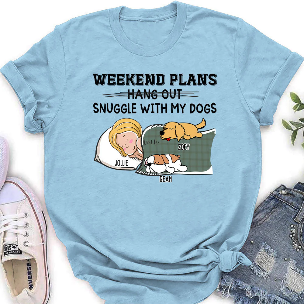 Hang Out Or Snuggle - Personalized Custom Women's T-shirt - Image 3