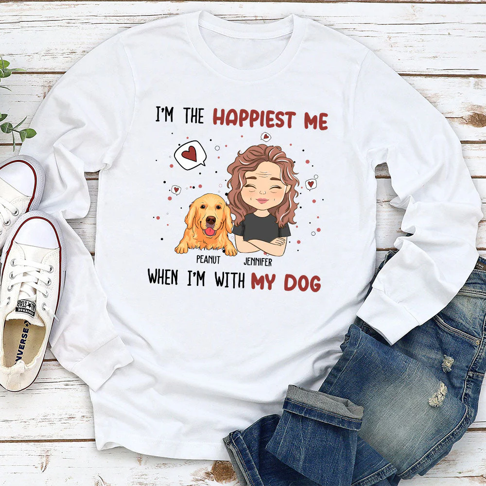 Happiest Me - Personalized Custom Long Sleeve T-shirt - Image 2