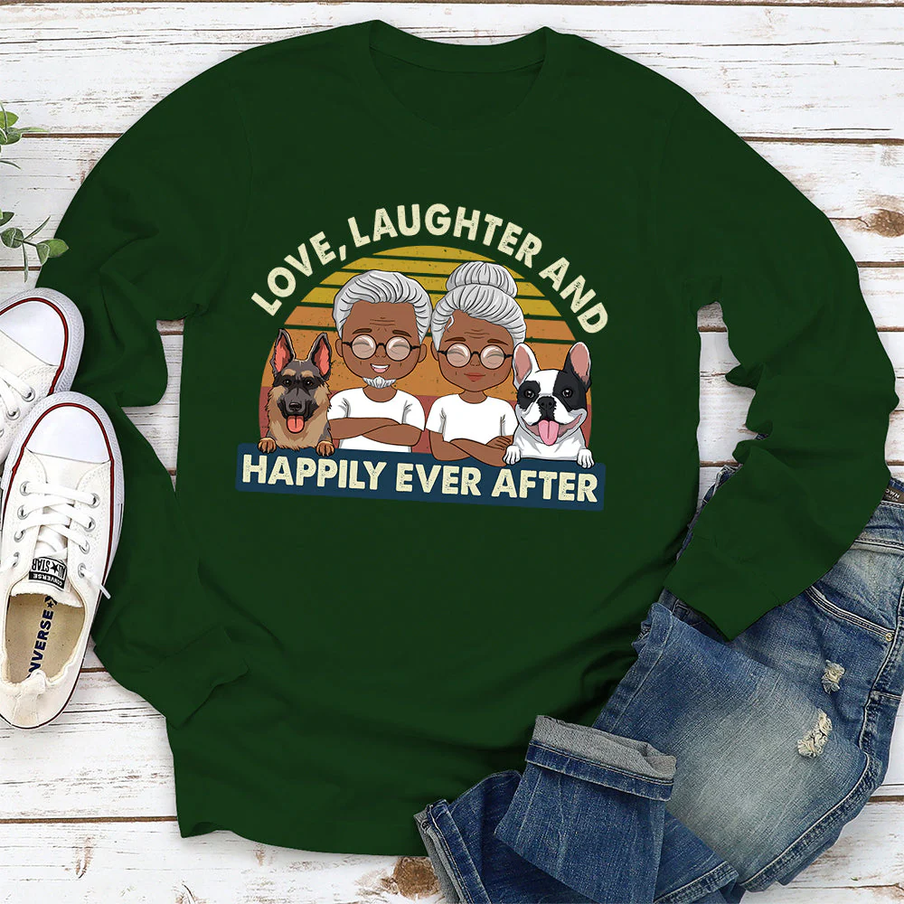Happily Ever After - Personalized Custom Long Sleeve T-shirt - Image 3