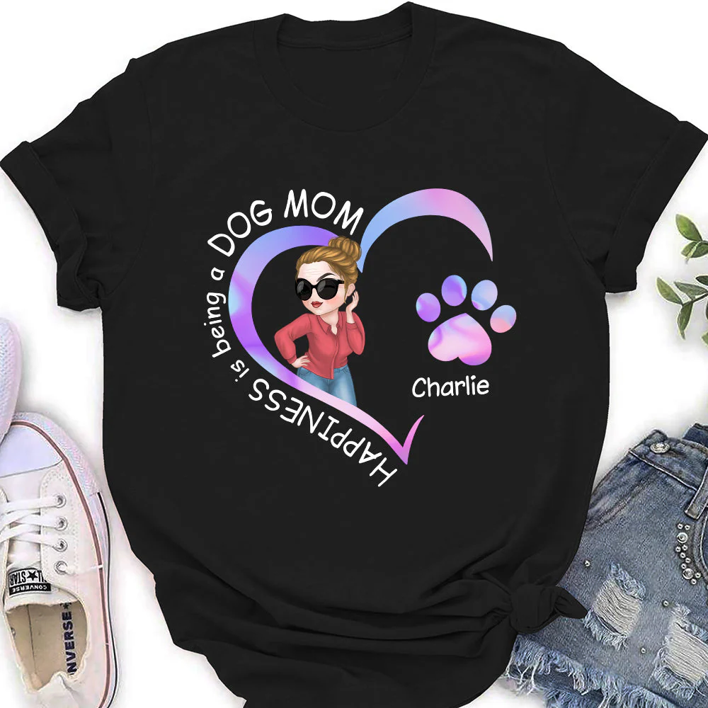 Happiness, Heart Line - Personalized Custom Women's T-shirt