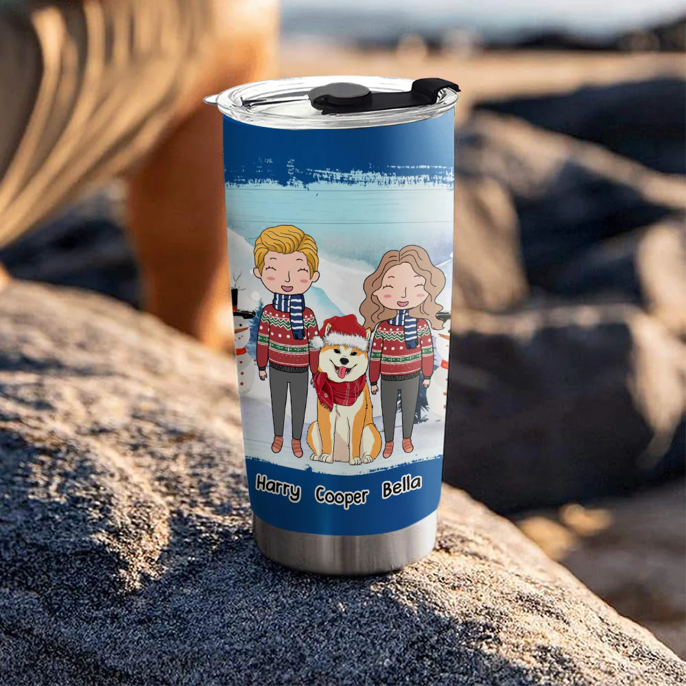 Happiness Is Having A Dog - Personalized Custom Tumbler - Image 4