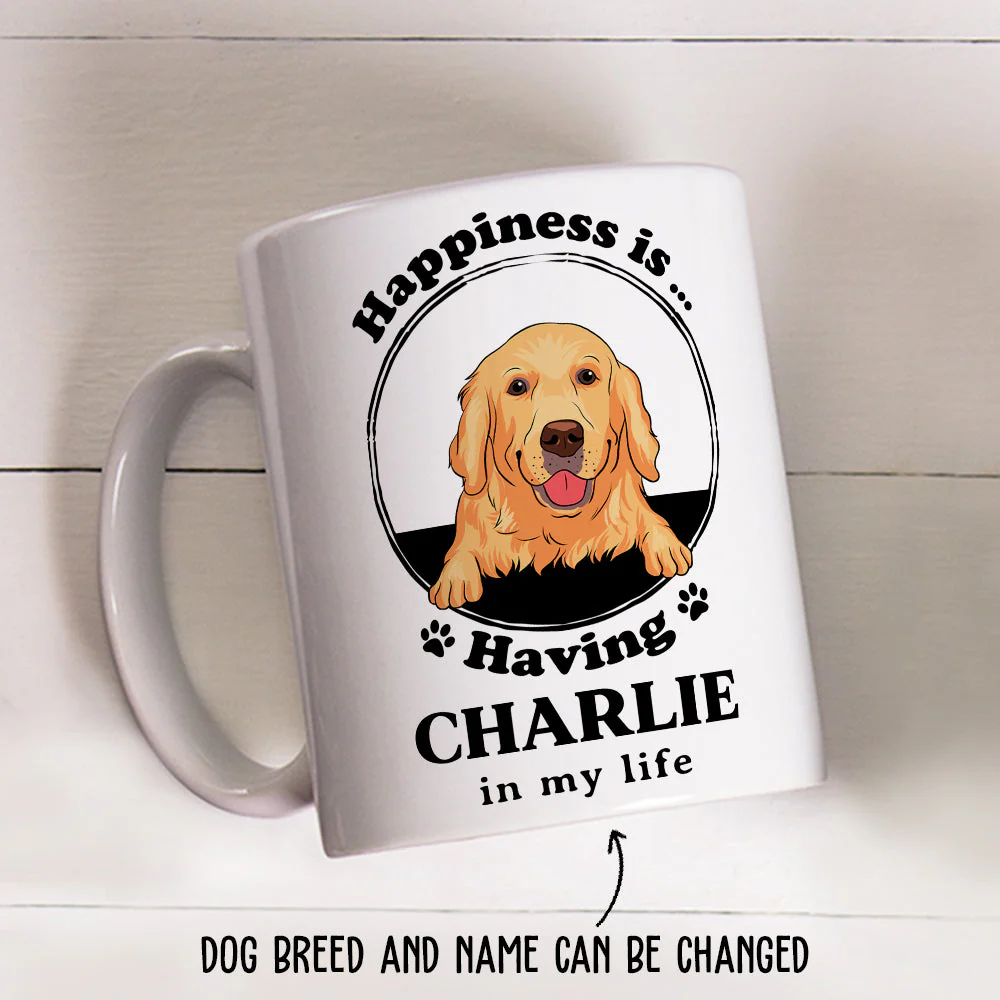 Happiness Is - Personalized Custom Coffee Mug - Image 4