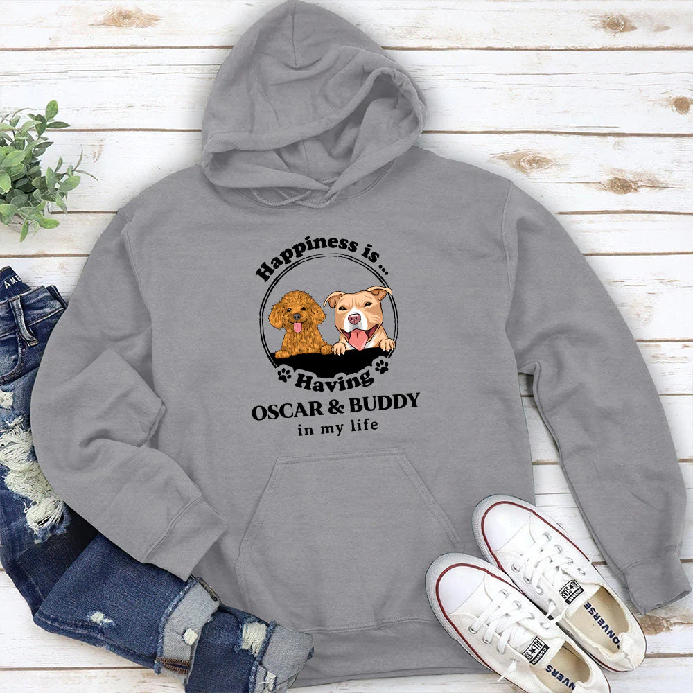 Happiness Is - Personalized Custom Hoodie
