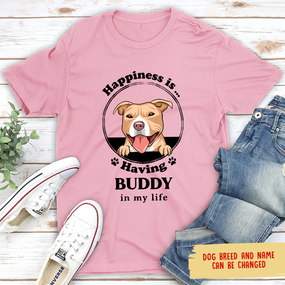 Happiness Is - Personalized Custom Premium T-shirt - Image 2