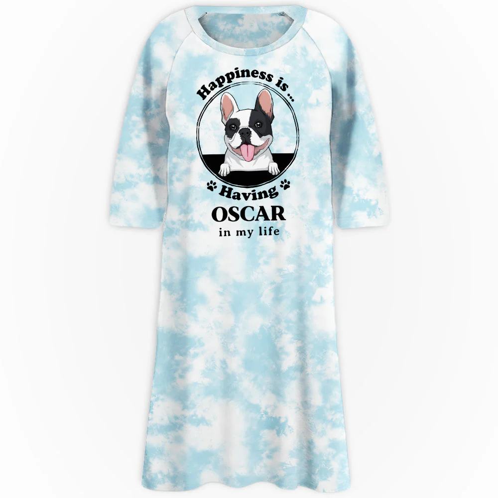 Happiness Is - Personalized Custom 3/4 Sleeve Dress - Image 3