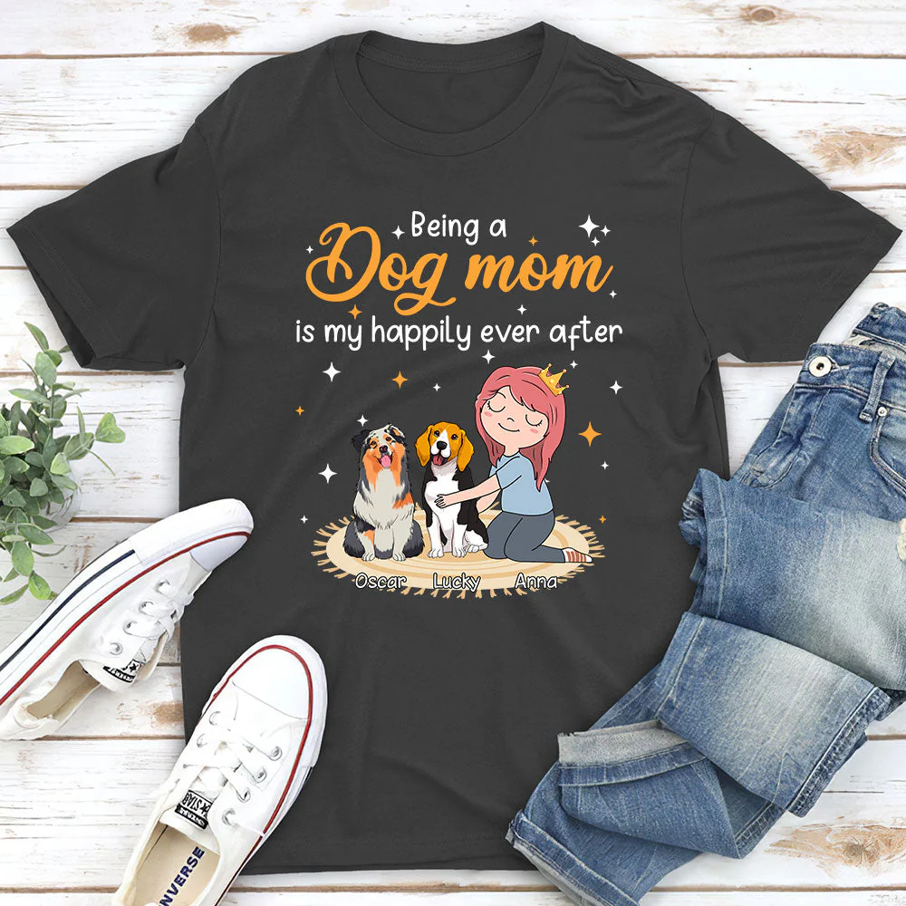 Happy Dog Mom - Personalized Custom Unisex T-shirt - Image 4
